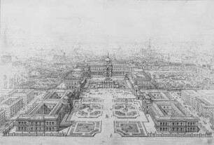 Entwurf zum Kaiserforum in Wien, Vogelschau