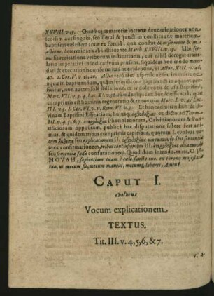 Caput I. evolvens Vocum explicationem.