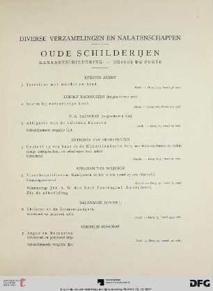 Oude schilderijen (Nr. 1-137)