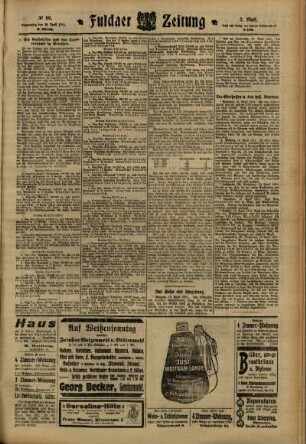 Zweite Ausgabe vom Donnerstag, den 20. April 1911.