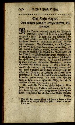 Das fünfte Kapitel. Von einigen gallischen abergläubischen Gebräuchen