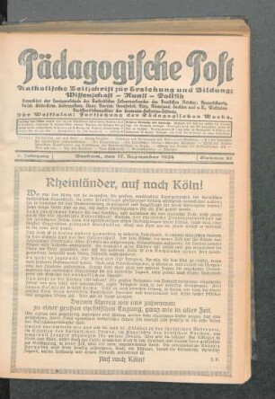 Rheinländer, auf nach Köln!