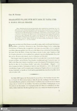 Bramantes Pläne Für Den Dom Zu Pavia Und S. Maria Delle Grazie