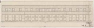 I.G.-Farben, Frankfurt/Main Verwaltungsgebäude: Wirtschaftsgebäude: Südansicht A1, A2, C, D Aufriss 1:50