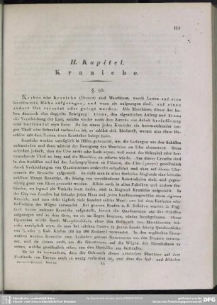 II. Kapitel. Kraniche