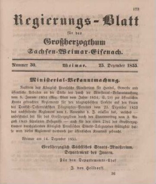 Nr. 30 : 25. Dezember 1855