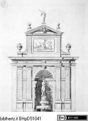 Galleria Giustiniana del marchese Vincenzo Giustiniani. 2 Bände., 2. Band, Tafel 157: Fontana di Venere, Villa Massimo (Giustiniani-Lancelotti), Rom