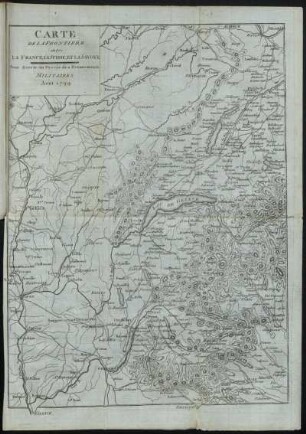 Carte De La Frontiere entre La France, La Suisse, Et La Savoye