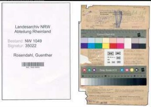 Entnazifizierung Guenther Rosendahl , geb. 27.02.1893 (Lehrer)