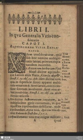 Libri I. In quo Generalis Vitis consideratio