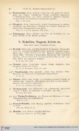 N. Medaillen, Plaquets, Reliefs etc (Nr. 918 - 972)