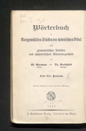 T.1., [2.]: Wörterbuch