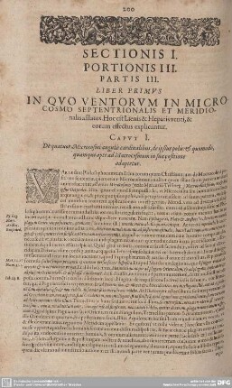 Liber Primus. In Quo Ventorum in microcosmo septentrionalis et meridionalis afflatus...