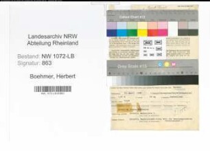 Entnazifizierung Herbert Boehmer , geb. 10.04.1906 (Richter)