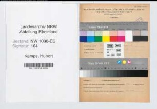 Entnazifizierung Hubert Kamps, geb. 26.11.1915 (Reg.Inspektor)