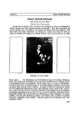 Johann Heinrich Pestalozzi : Sein Leben und sein Werk