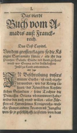 Das vierdt Buch vom Amadis auß Franckreich.