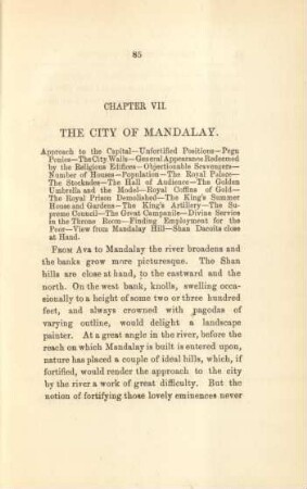 Chapter VII. The city of Mandalay