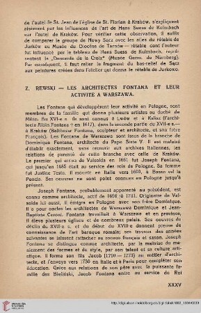 R. 2: Les architectes Fontana et leur activite a Warszawa