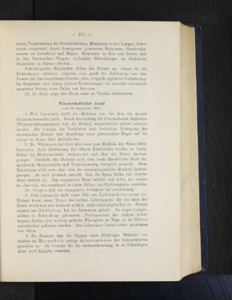 Wissenschaftlicher Abend vom 10. September 1899.