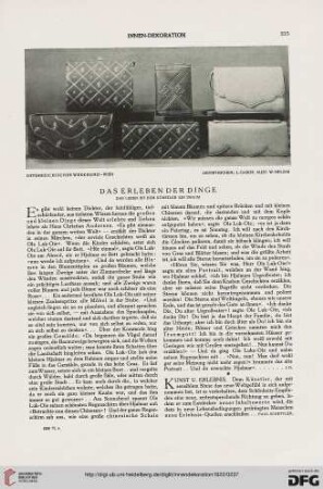 Das Erleben der Dinge