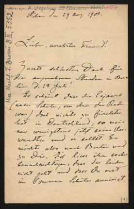 Brief an Ferruccio Busoni : 29.08.1903