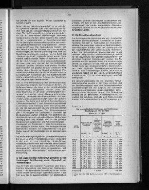 Tabelle 1: Die voraussichtliche Entwicklung der Bevölkerung Hamburgs von 1969 bis 1984