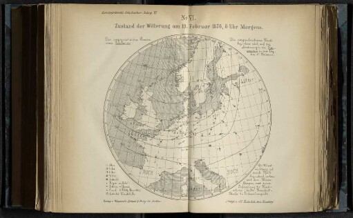 No VI. Zustand der Witterung am 19. Februar 1876, 8 Uhr Morgens