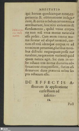De Effectis Astrorum & applicatione coelestium ad inferiora