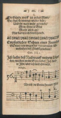 Empfindliches Sehnen eines Freundes Gottes ... 56. Wo bist du Seelen-Freund ...