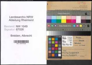 Entnazifizierung Albrecht Breiden , geb. 07.05.1920 ()