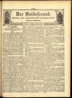 Ausgabe vom Sonntag, den 01. November 1908.