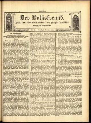Ausgabe vom Sonntag, den 01. November 1908.