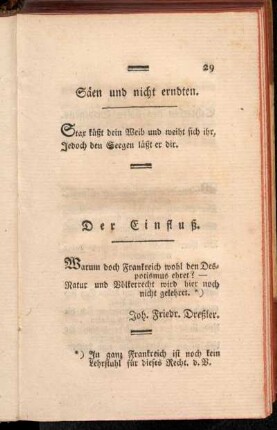 Der Einfluß.