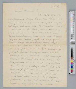 Brief an Hans Kirchner