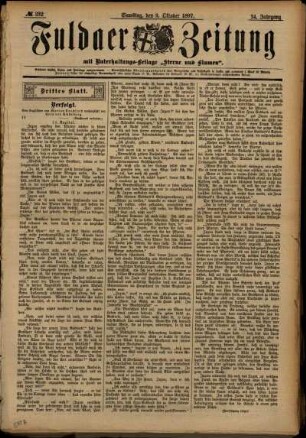 Dritte Ausgabe vom Samstag, den 09. Oktober 1897.