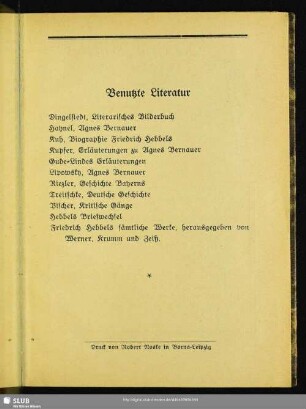 Benutzte Literatur