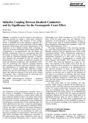 Inductive coupling between idealized conductors and its significance for the geomagnetic coast effect