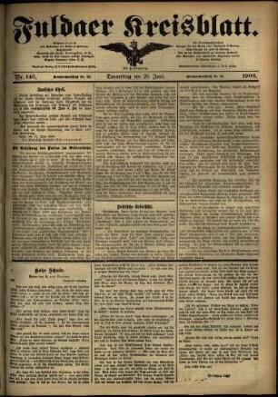 Ausgabe vom Donnerstag, den 28. Juni 1906.