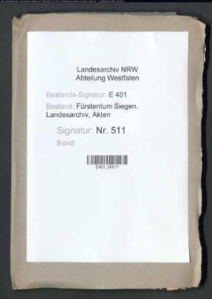 Errichtung und Eröffnung einer kaiserlichen Kommission mit Kanzlei im katholischen Landesteil des Fürstentums Nassau-Siegen