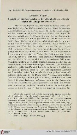 Zweites Kapitel: Symbolik des Kirchengebäudes in der mittelalterlichen Litteratur. Begriff und Anlage des Gotteshauses