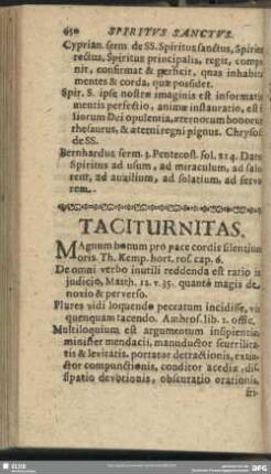 T [Taciturnitas - Timor Dei]