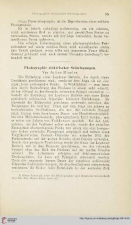 Photographie elektrischer Schwingungen