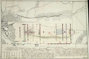 WHK 40 Hessische Revüen und Manöver: Plan des Manövers bei Kassel, 12. Oktober 1791