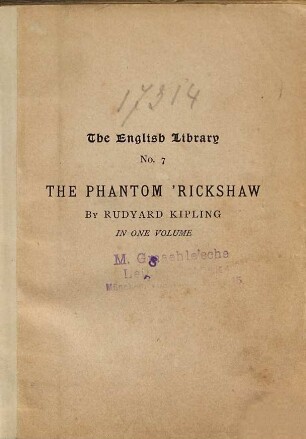 The phantom 'Rickshaw and other stories