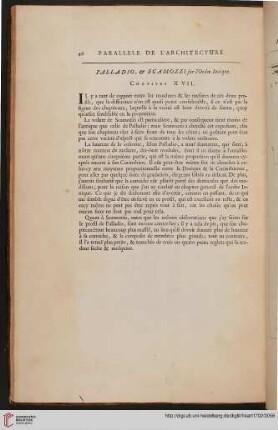Palladio, & Scamozzi sur l’Ordre Ionique: Chapitre XVII