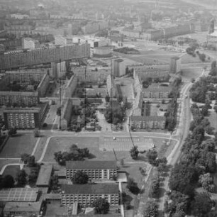 Bebauung in der Dresdner Seevorstadt : Blickrichtung Nordwesten zur Prager Straße