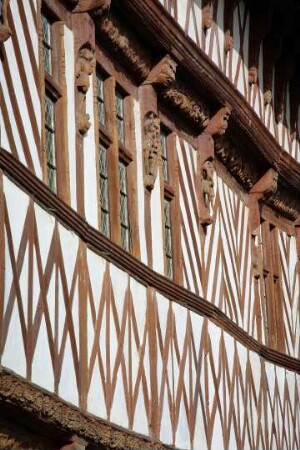 Frankreich. Haute Normandie. Seine Maritime. Saint Valery en Caux. Maison Henri IV. Hausdetail