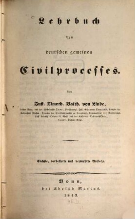 Lehrbuch des deutschen gemeinen Civilprocesses