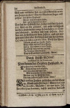 Durch Hülffe Gottes! Meditatio III.